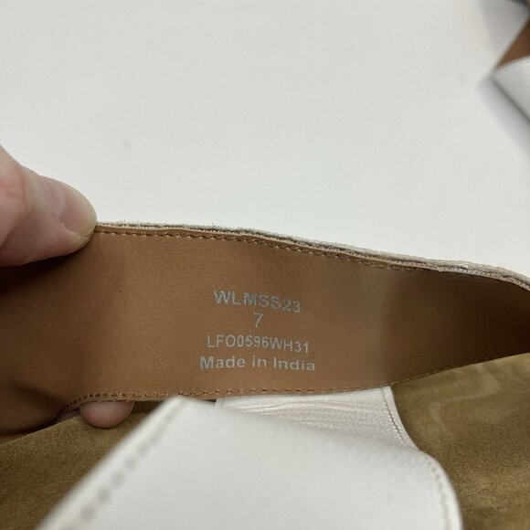 Barbour White Sandals with Adjustable Straps and Cork Footbed - Picture 9 of 9